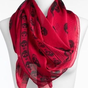 Alexander McQueen 'Skull' Silk-Chiffon Scarf